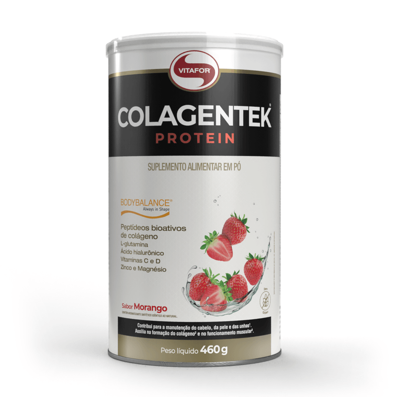 Colagentek Protein - Bodybalance - 460g Morango - Vitafor